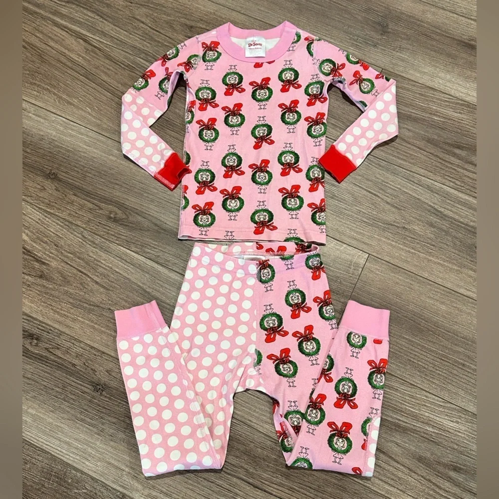 New Hanna Andersson Dr. Seuss Grinch Cindy Lou Who Girls 5 Pajama Set
